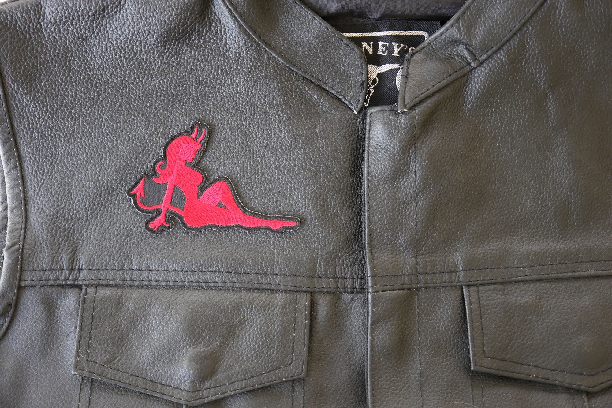 red-devil-girl biker patch